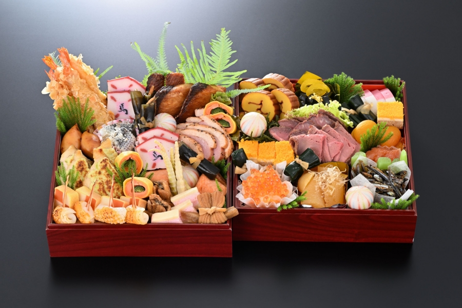 和のおせち二段重